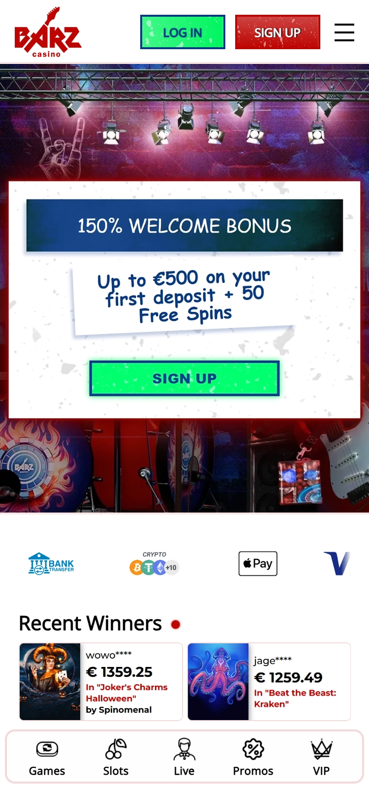 Barz Casino Smartphone App Preview